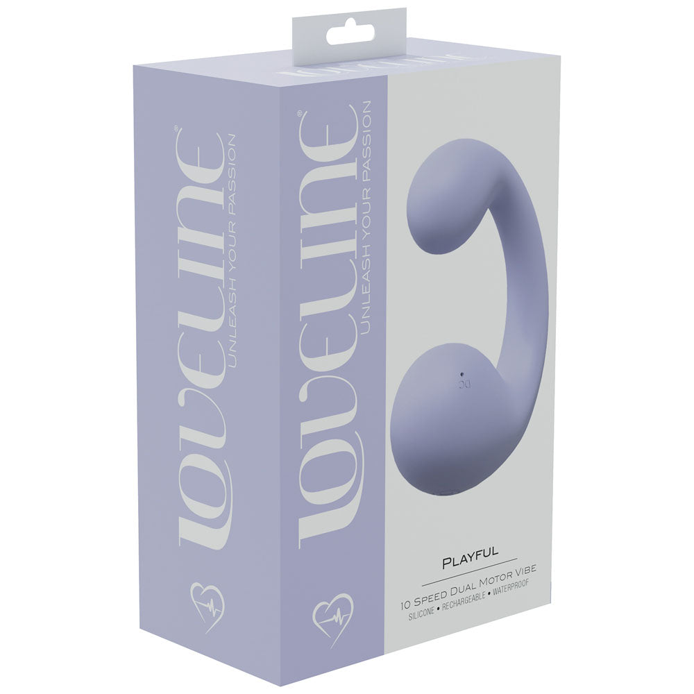 LOVELINE Playful - Lavender - Lavender 8.5 cm Dual Vibrator Shots Toys
