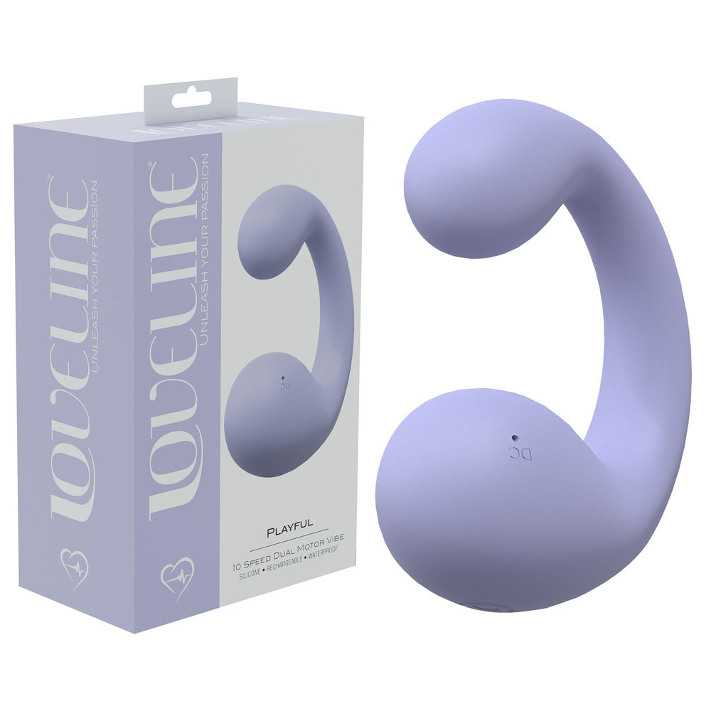 LOVELINE Playful - Lavender - Lavender 8.5 cm Dual Vibrator Shots Toys
