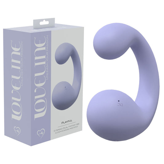 LOVELINE Playful - Lavender - Lavender 8.5 cm Dual Vibrator Shots Toys