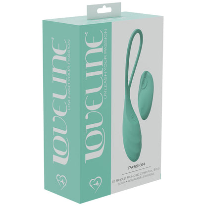 LOVELINE Passion - Green - Green USB Rechargeable Vibrating Egg with Wireless Remote Shots Toys