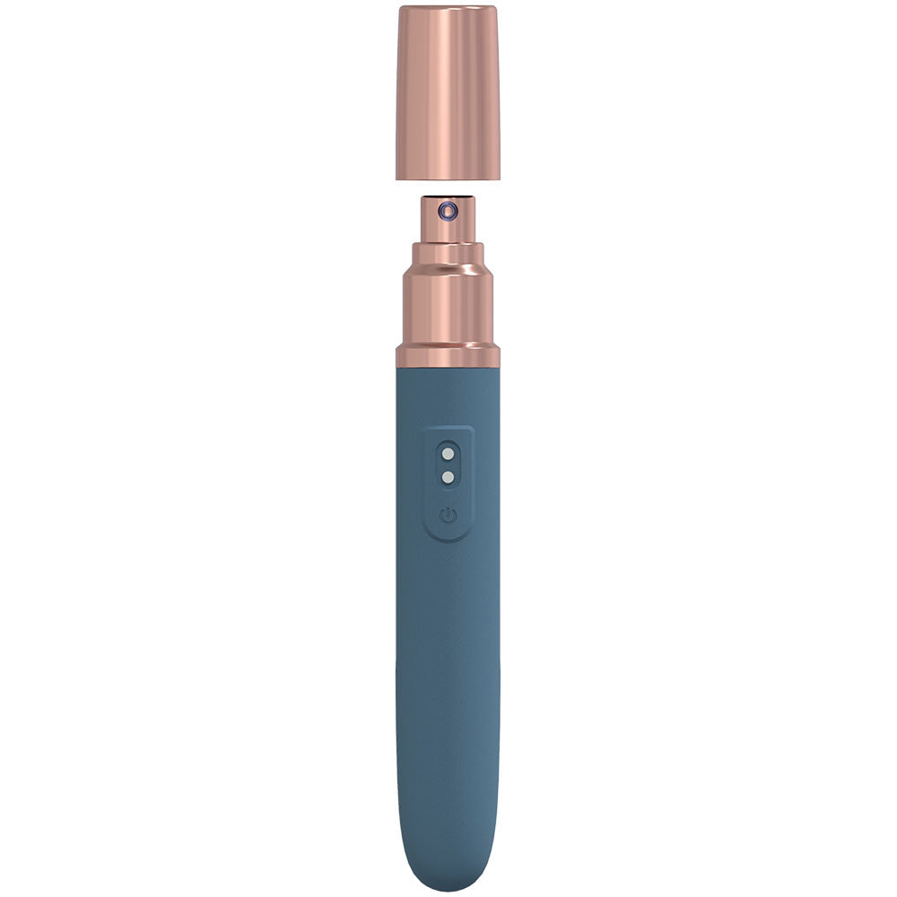 LOVELINE The Traveler - Blue - Blue 17.6 cm USB Rechargeable Vibrator with Lube Applicator Shots Toys