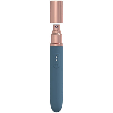 LOVELINE The Traveler - Blue - Blue 17.6 cm USB Rechargeable Vibrator with Lube Applicator Shots Toys