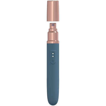 LOVELINE The Traveler - Blue - Blue 17.6 cm USB Rechargeable Vibrator with Lube Applicator Shots Toys
