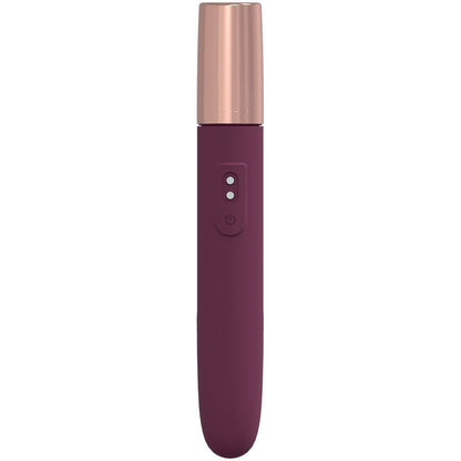 LOVELINE The Traveler - Burgundy - Burgundy 17.6 cm USB Rechargeable Vibrator with Lube Applicator Shots Toys