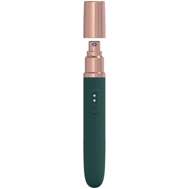 LOVELINE The Traveler - Green - Green 17.6 cm USB Rechargeable Vibrator with Lube Applicator Shots Toys