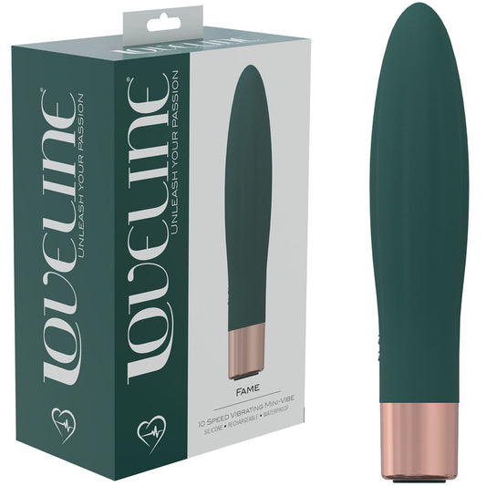 LOVELINE Fame - Green - Green 14.4 cm USB Rechargeable Vibrator Green - Club X