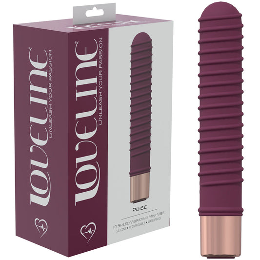 LOVELINE Poise - Burgundy - Burgundy 14.5 cm USB Rechargeable Vibrator Red - Club X