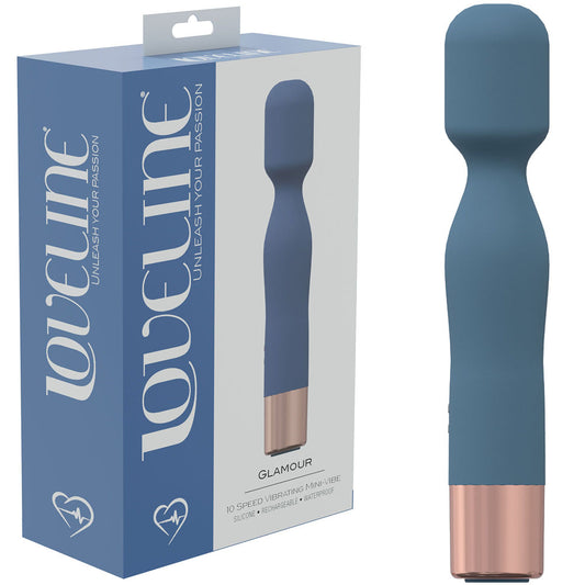 LOVELINE Glamour - Blue - Blue 14.4 cm USB Rechargeable Massage Wand Blue - Club X