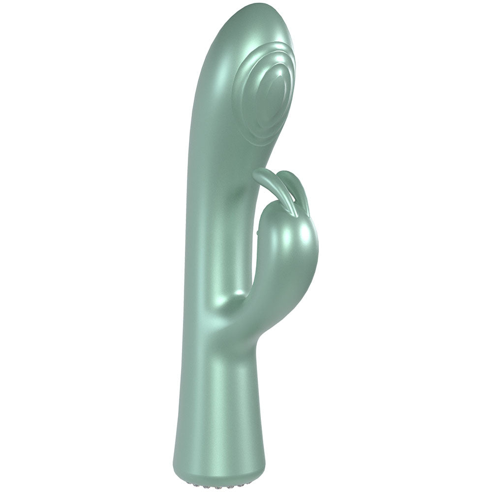 LOVELINE La Perla I - Green - Pearlescent Green 19.2 cm USB Rechargeable Rabbit Vibrator Shots Toys