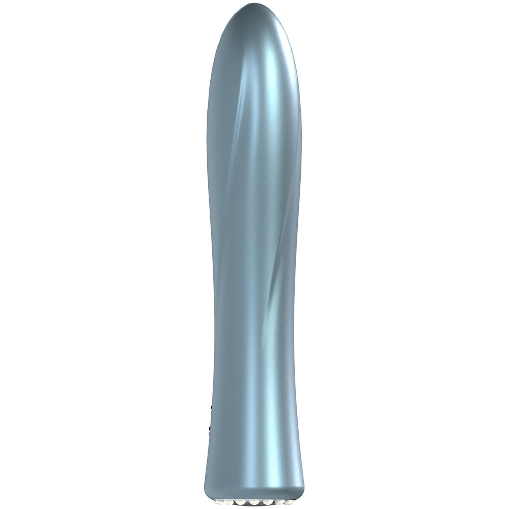 LOVELINE La Perla II - Blue - Pearlescent Blue 19.2 cm USB Rechargeable Vibrator Shots Toys