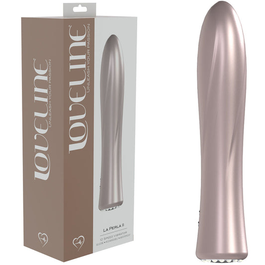 LOVELINE La Perla II - Pink - Pearlescent Pink 19.2 cm USB Rechargeable Vibrator Pink - Club X