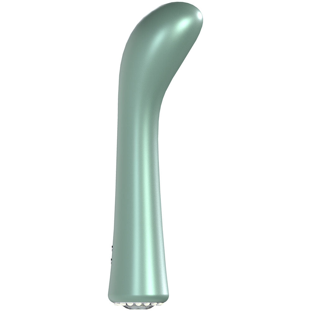 LOVELINE La Perla III - Green - Pearlescent Green 19.2 cm USB Rechargeable Vibrator Shots Toys