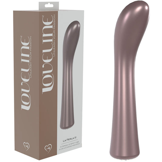 LOVELINE La Perla III - Pink - Pearlescent Pink 19.2 cm USB Rechargeable Vibrator Pink - Club X