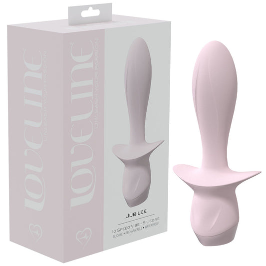 LOVELINE Jubilee - Pink 13.5 cm USB Rechargeable Vibrating Anal Plug Pink - Club X