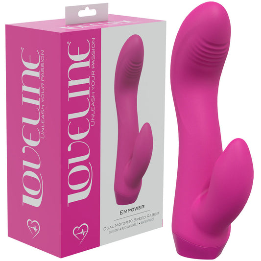 LOVELINE Empower - Pink 13.5 cm USB Rechargeable Rabbit Vibrator Pink - Club X