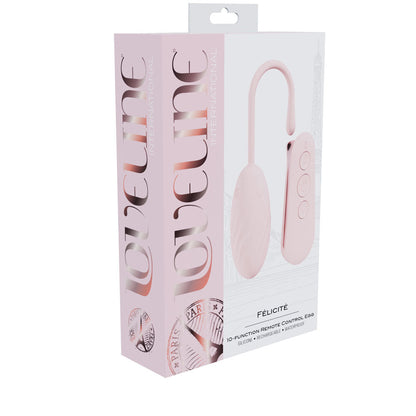 LOVELINE Felicite - Pink - Pink USB Rechargeable Vibrating Egg with Wireless Remote Shots Toys