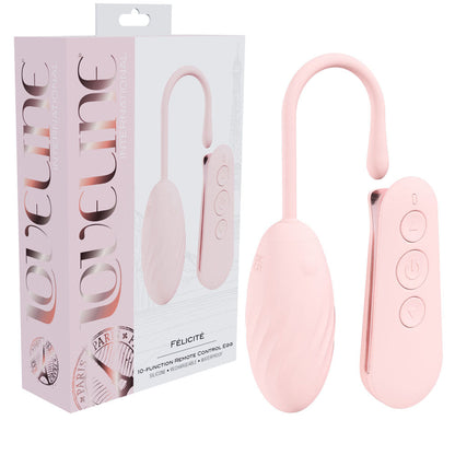 LOVELINE Felicite - Pink - Pink USB Rechargeable Vibrating Egg with Wireless Remote Shots Toys