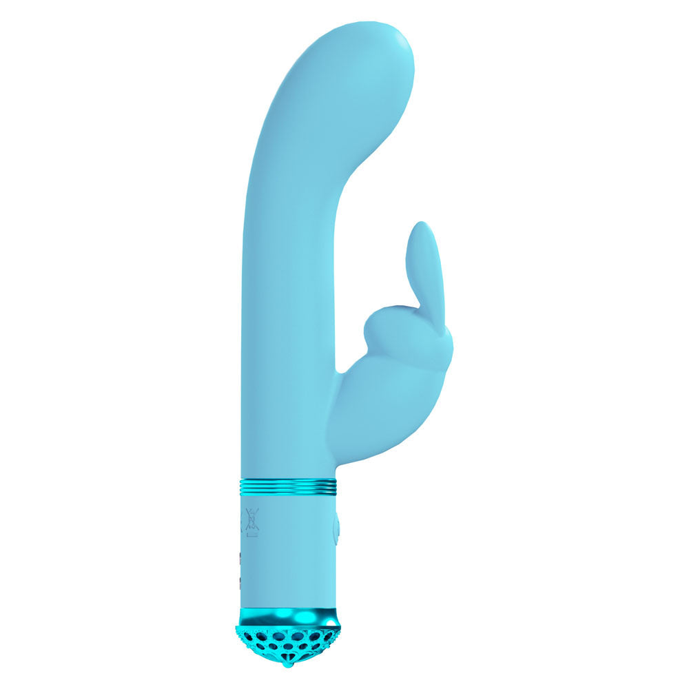 LOVELINE Belle - Blue - Blue 15.6 cm USB Rechargeable Rabbit VIbrator Shots Toys