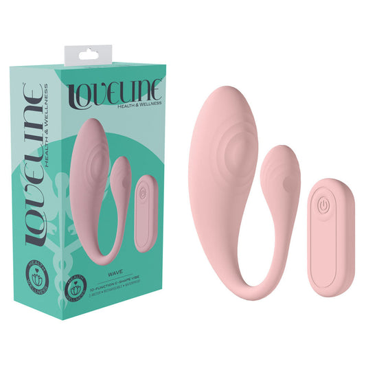 LOVELINE Wave - Pink USB Rechargeable C-Shaped Vibrator with Remote Pink - Club X