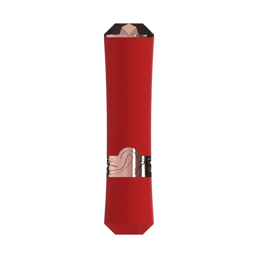 LOVELINE Dahlia - Red - Red 12.5 cm USB Rechargeable Lipstick Vibrator Shots Toys