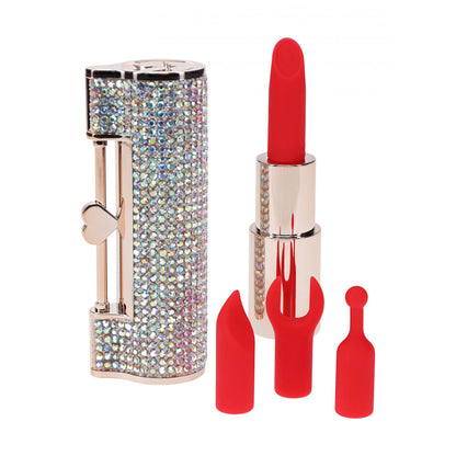 LOVELINE Diamond - Red - Red 8.3 cm USB Rechargeable Lipstick Vibrator Shots Toys