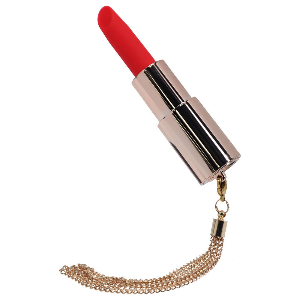 LOVELINE Sparkle - Red 8.3 cm USB Rechargeable Lipstick Vibrator Shots Toys