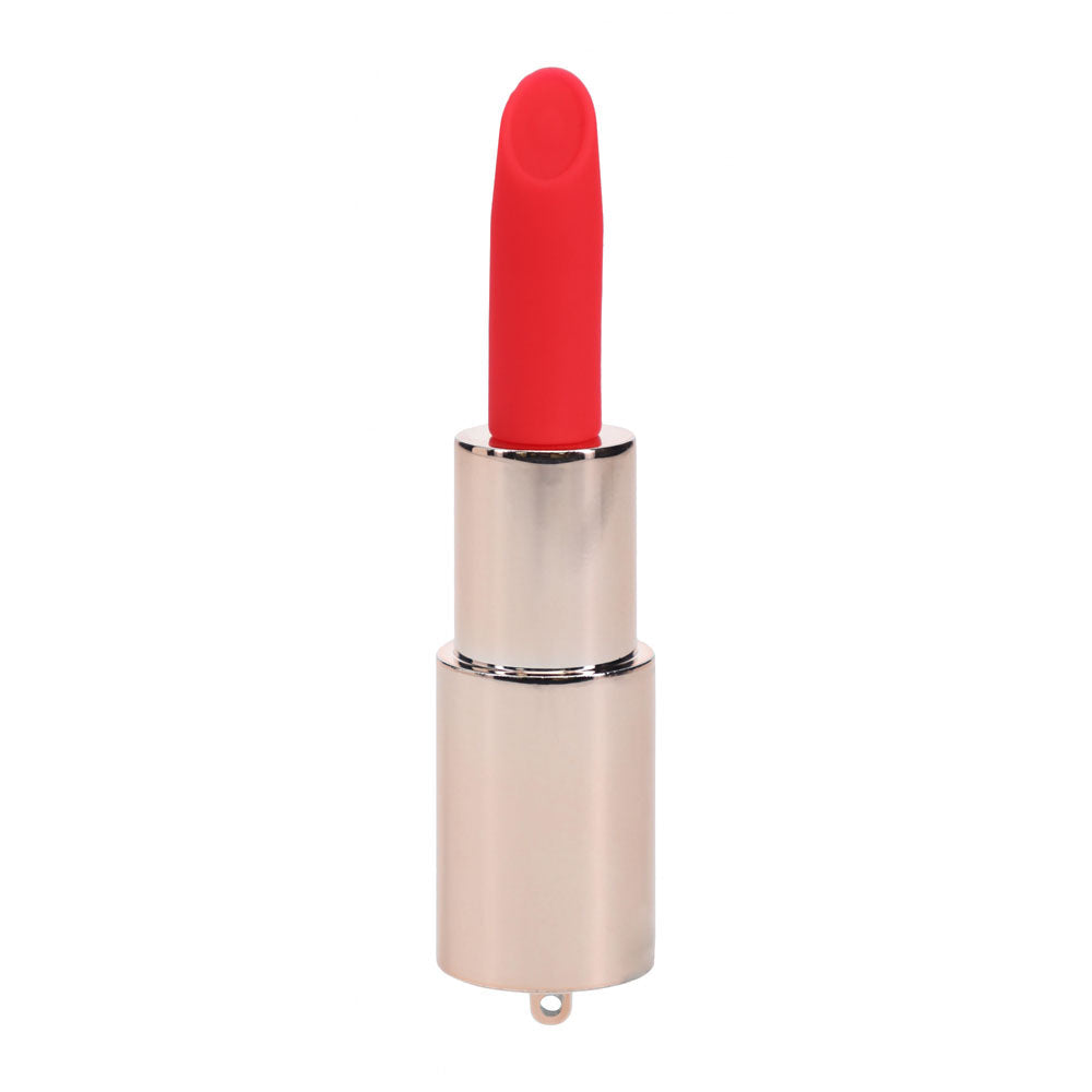 LOVELINE Sparkle - Red 8.3 cm USB Rechargeable Lipstick Vibrator Shots Toys