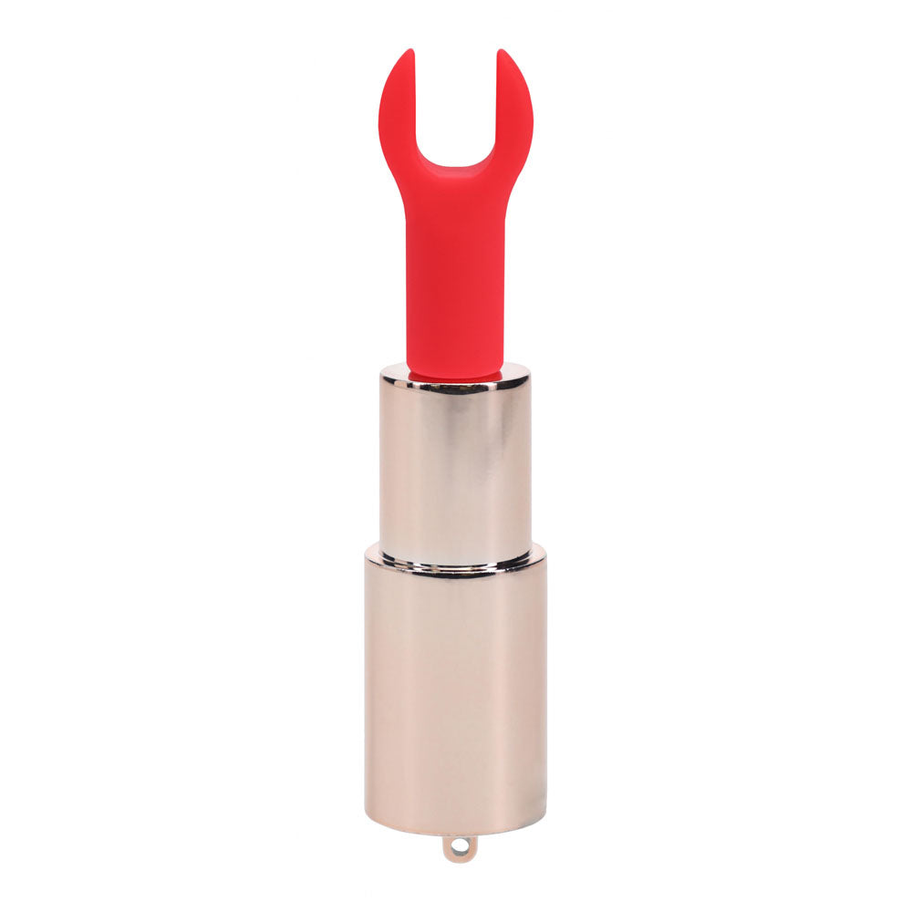 LOVELINE Sparkle - Red 8.3 cm USB Rechargeable Lipstick Vibrator Shots Toys