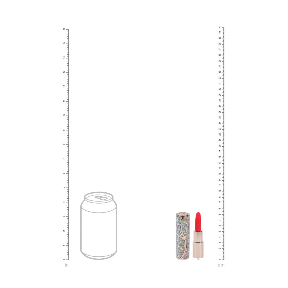 LOVELINE Sparkle - Red 8.3 cm USB Rechargeable Lipstick Vibrator Shots Toys