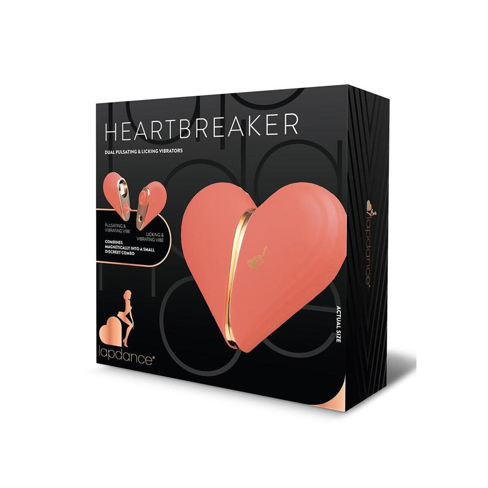 LAPDANCE Heartbreaker - Pink USB Rechargeable Pulsating & Licking Stimulators Pink - Club X