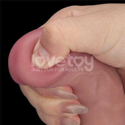 Dual Density Power Cock - 9 Inch Flesh - Flesh 23 cm USB Rechargeable Vibrating Dildo Lovetoy