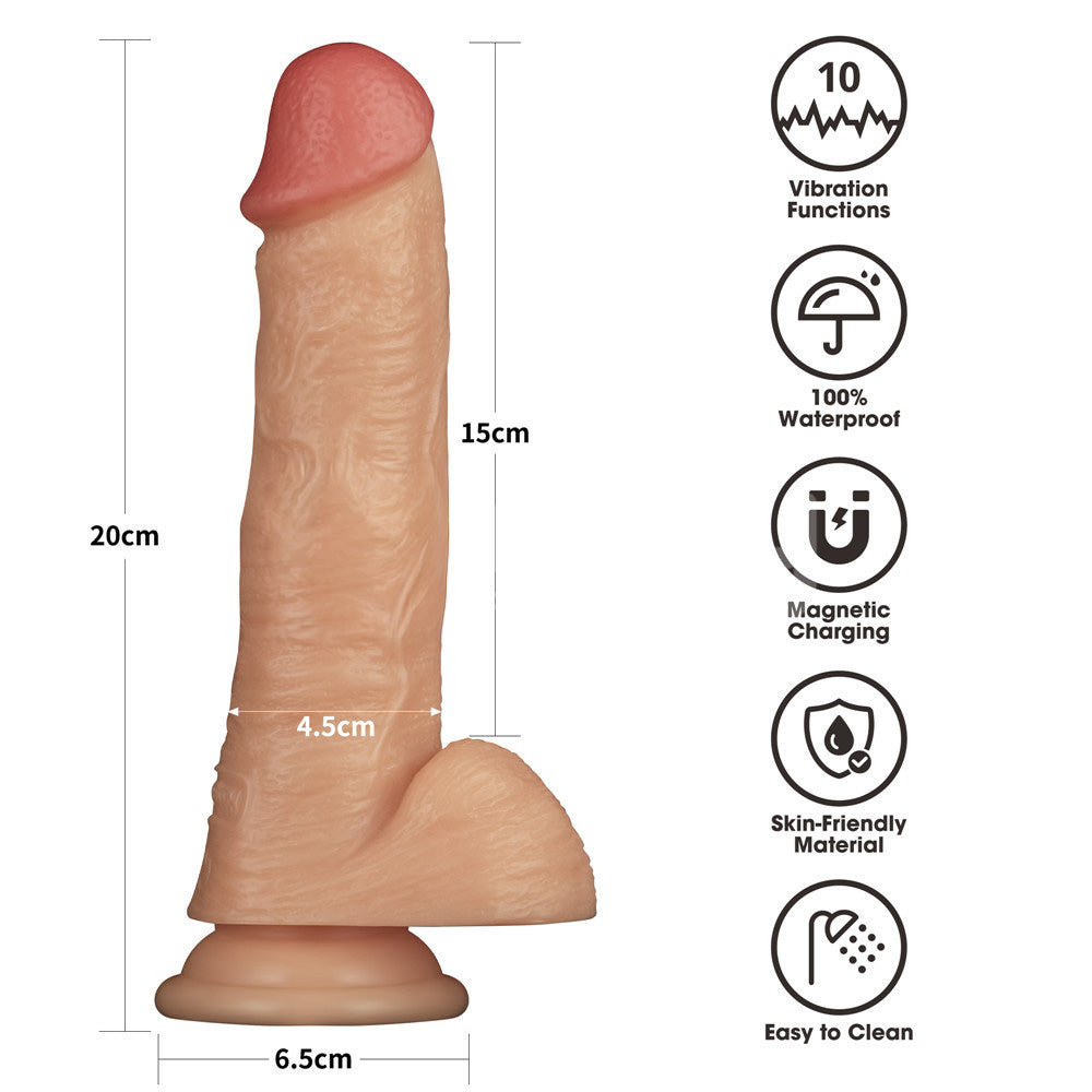8 Inch Power Basics - Flesh 20 cm USB Rechargeable Vibrating Dong Lovetoy