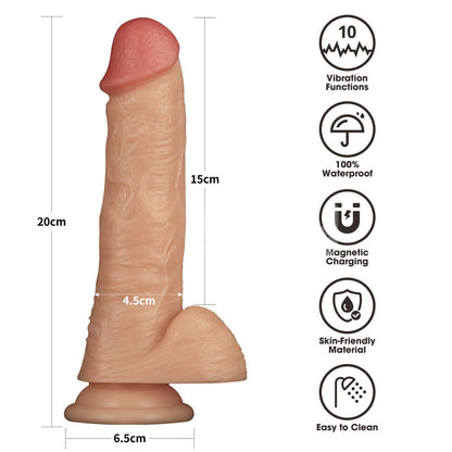 8 Inch Power Basics - Flesh 20 cm USB Rechargeable Vibrating Dong Lovetoy