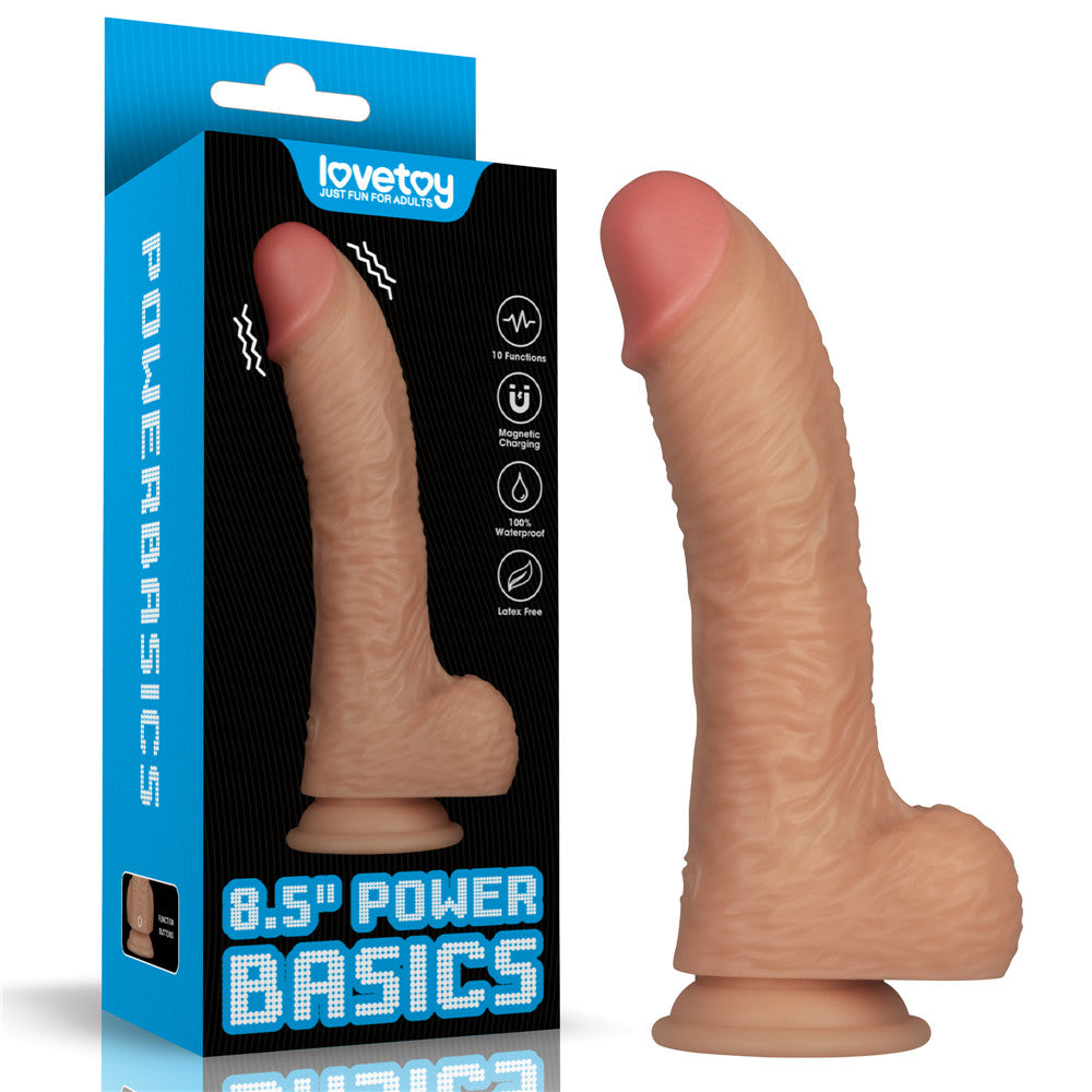 8.5 Inch Power Basics - Flesh 21.6 cm USB Rechargeable Vibrating Dong Lovetoy