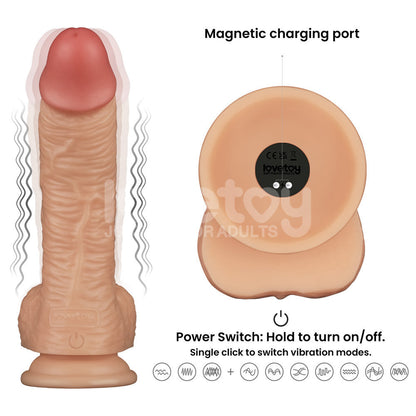 8.5 Inch Power Basics - Flesh 21.6 cm USB Rechargeable Vibrating Dong Lovetoy