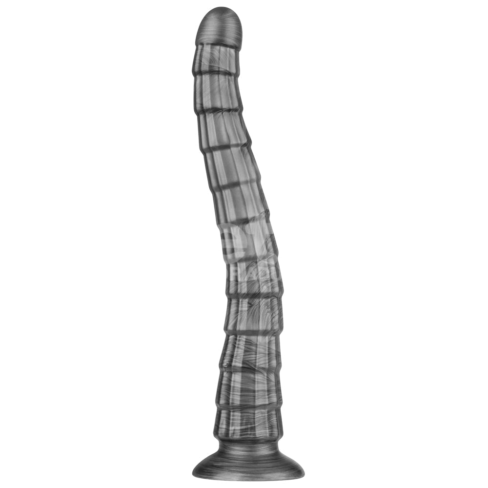 King Sized Vibrating Vibrax Slider - Grey 36.8 cm (14.5'') USB Rechargeable Vibrating Dildo Lovetoy