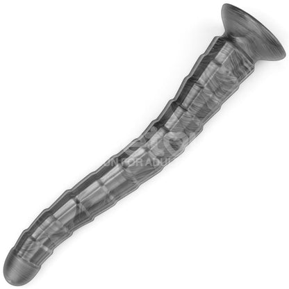 King Sized Vibrating Vibrax Slider - Grey 36.8 cm (14.5'') USB Rechargeable Vibrating Dildo Lovetoy