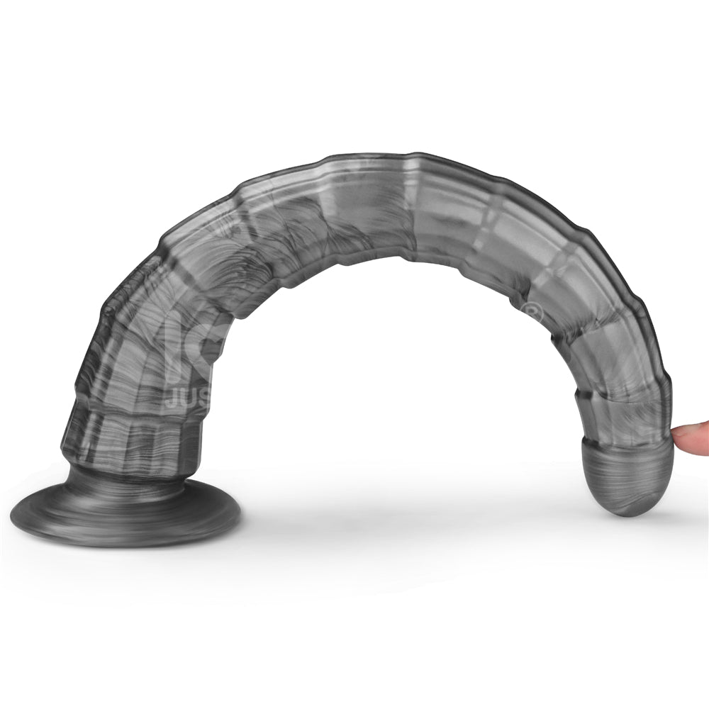 King Sized Vibrating Vibrax Slider - Grey 36.8 cm (14.5'') USB Rechargeable Vibrating Dildo Lovetoy