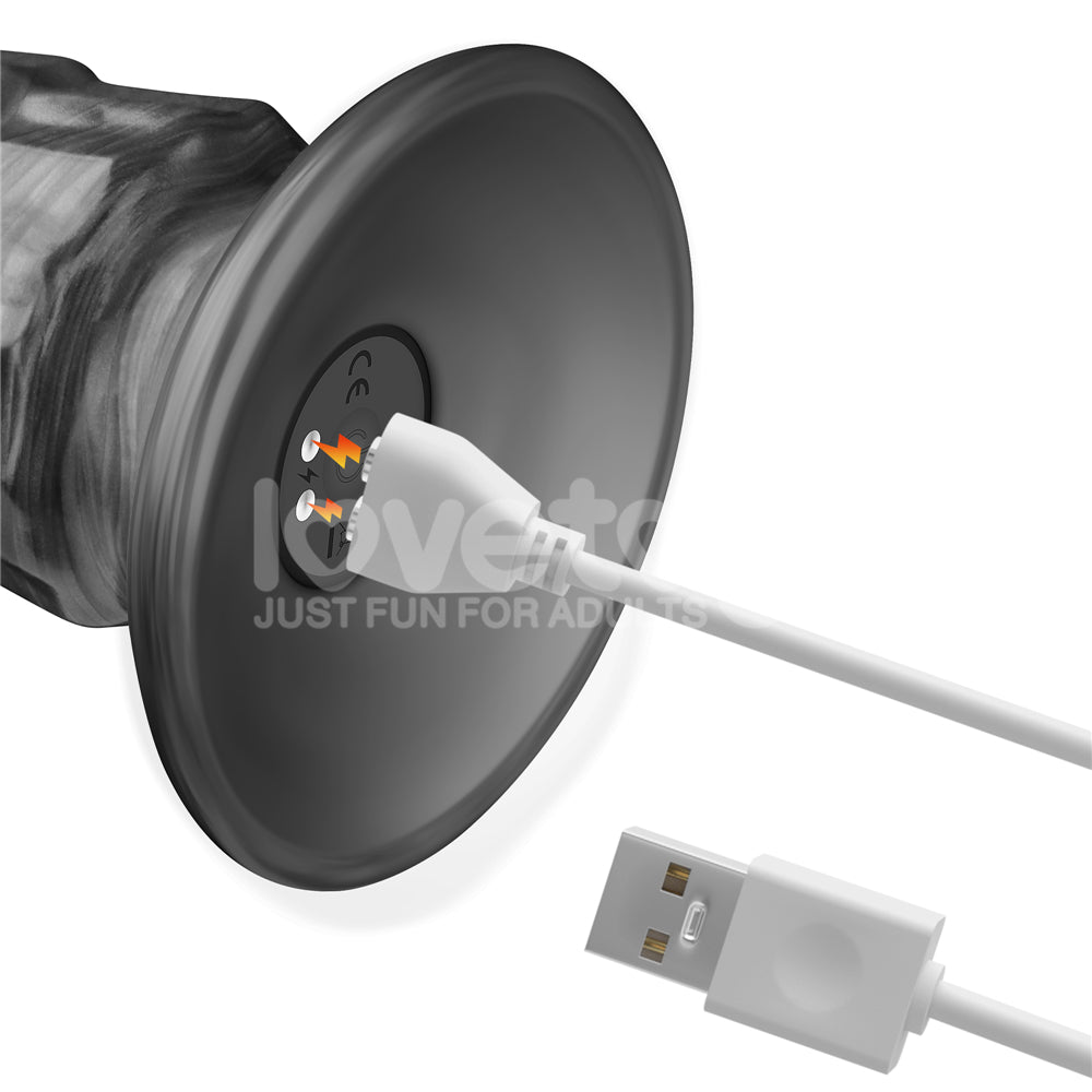 King Sized Vibrating Vibrax Slider - Grey 36.8 cm (14.5'') USB Rechargeable Vibrating Dildo Lovetoy