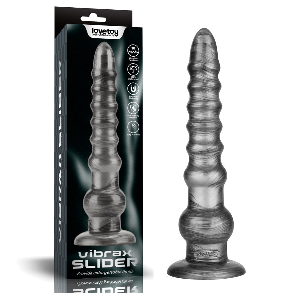 King Sized Vibrating Vibrax Slider - Grey 32.3 cm (12.5'') USB Rechargeable Vibrating Dildo Lovetoy