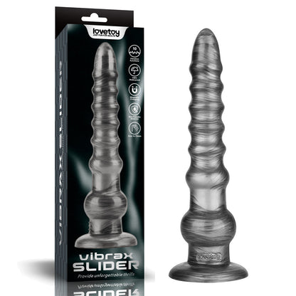 King Sized Vibrating Vibrax Slider - Grey 32.3 cm (12.5'') USB Rechargeable Vibrating Dildo Lovetoy