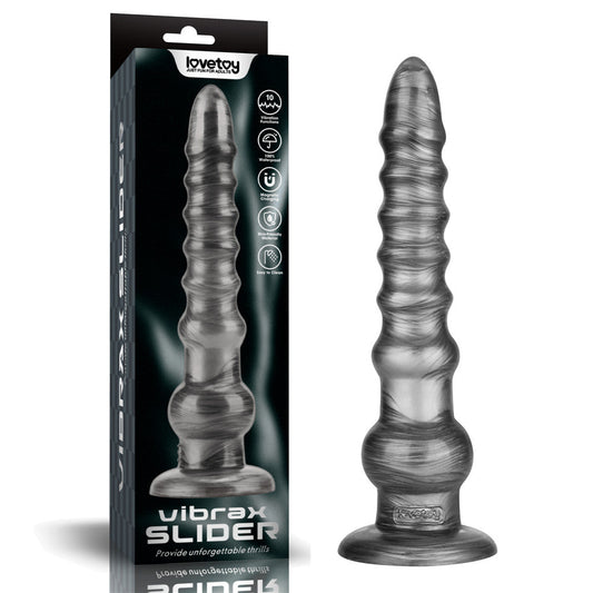 King Sized Vibrating Vibrax Slider - Grey 32.3 cm (12.5'') USB Rechargeable Vibrating Dildo Lovetoy