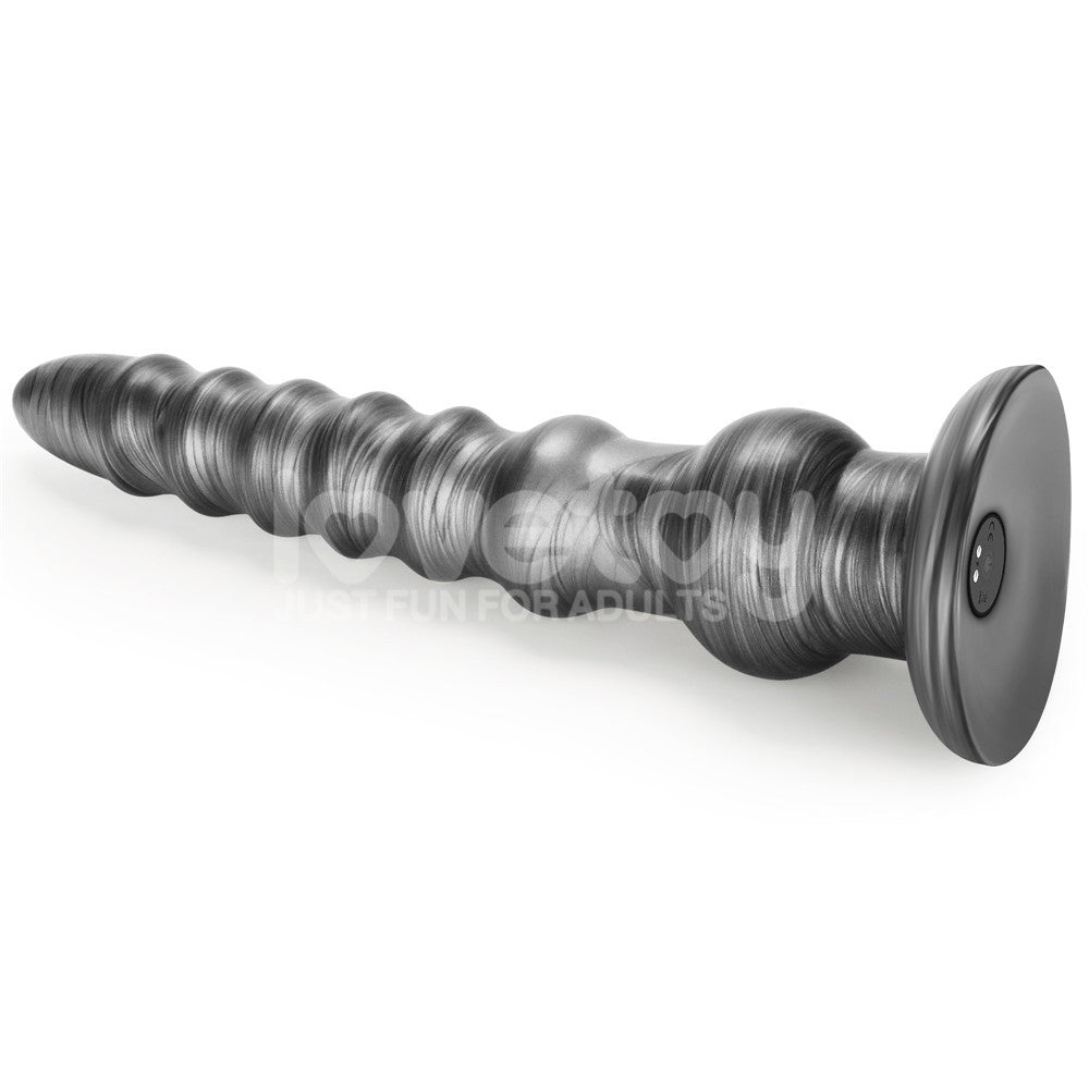 King Sized Vibrating Vibrax Slider - Grey 32.3 cm (12.5'') USB Rechargeable Vibrating Dildo Lovetoy