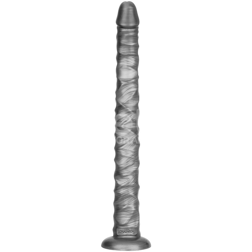 King Sized Vibrating Vibrax Slider - Grey 40.8 cm (16'') USB Rechargeable Vibrating Dildo Lovetoy