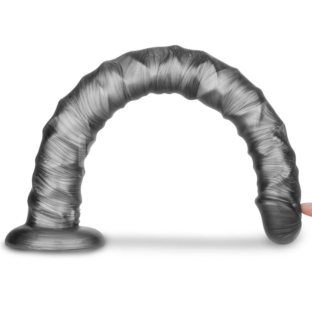 King Sized Vibrating Vibrax Slider - Grey 40.8 cm (16'') USB Rechargeable Vibrating Dildo Lovetoy