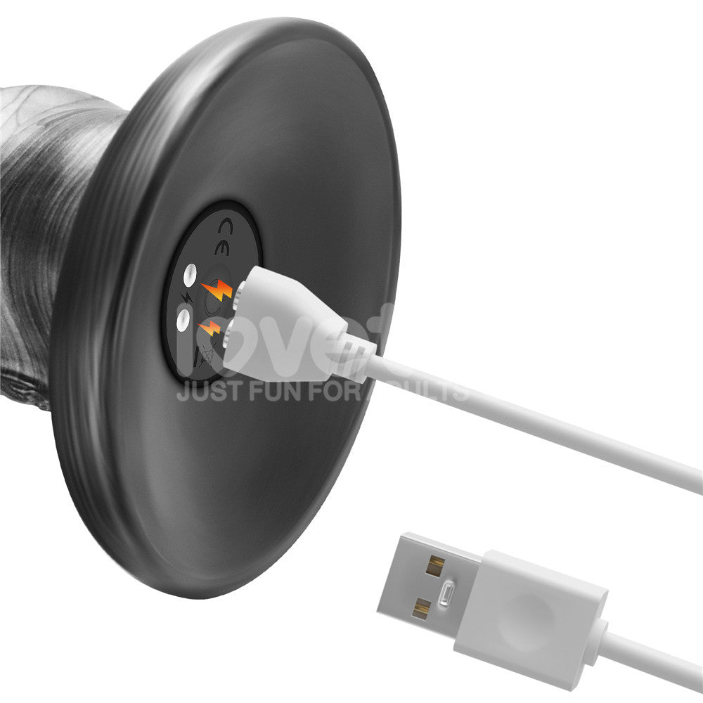 King Sized Vibrating Vibrax Slider - Grey 40.8 cm (16'') USB Rechargeable Vibrating Dildo Lovetoy