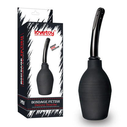 Bondage Fetish Deluxe Douche - Black Unisex Curved Douche - 310 ml capacity Lovetoy