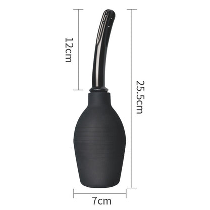 Bondage Fetish Deluxe Douche - Black Unisex Curved Douche - 310 ml capacity Lovetoy