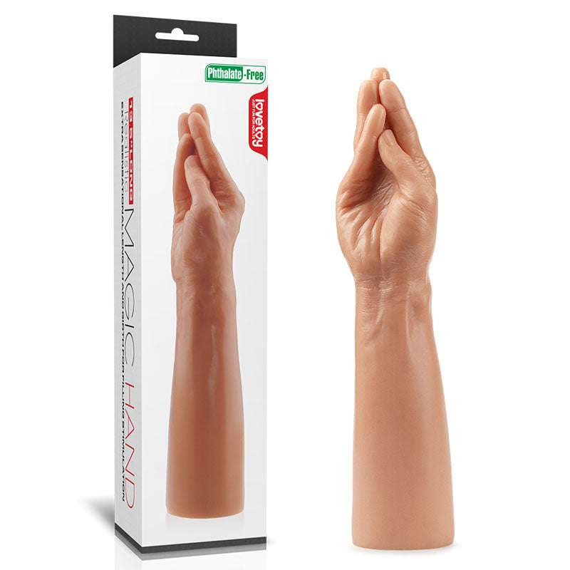King Sized 13.5'' Realistic Magic Hand - Flesh 36 cm Hand Dildo Lovetoy