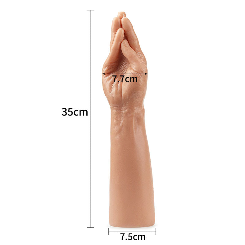King Sized 13.5'' Realistic Magic Hand - Flesh 36 cm Hand Dildo Lovetoy
